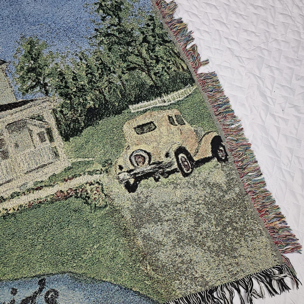 John & Olivias County Cotton Tapestry Throw Blanket 58 x 48
